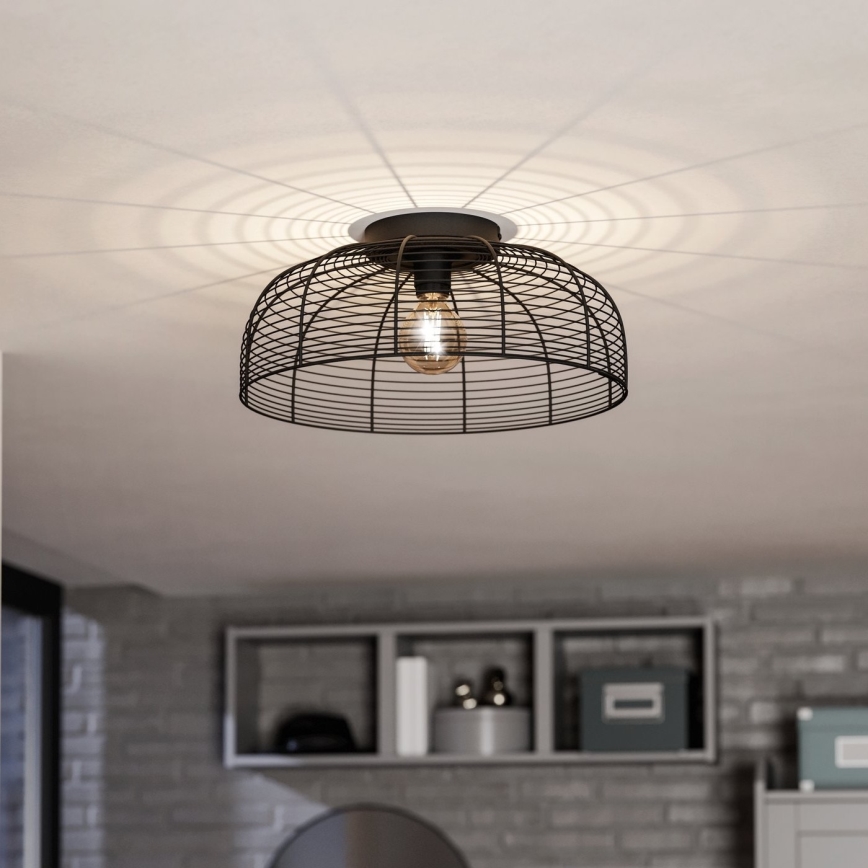 Eglo - Plafondlamp 1xE27/40W/230V zwart