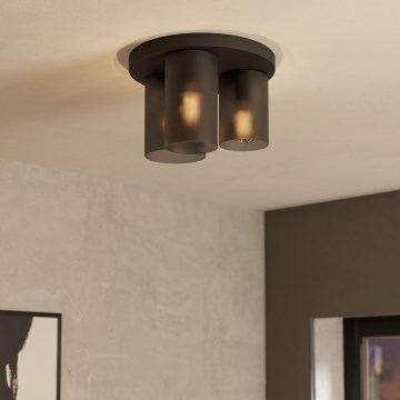 Eglo - Plafondlamp 3xE27/40W/230V grijs