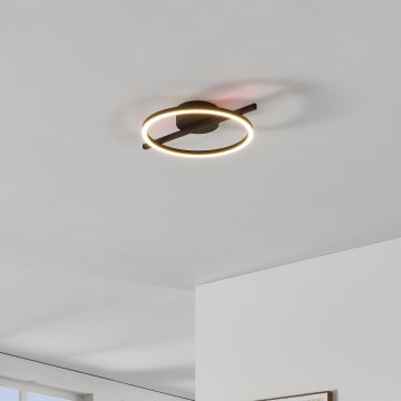 Eglo - Plafonier RGBW à intensité variable LED/17W/230V 2700-6500K noir + télécommande