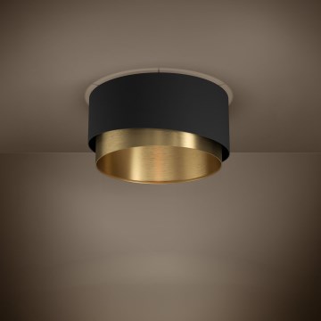 Eglo - Plafonnier 1xE27/40W/230V noir/doré
