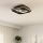 Eglo - Plafonnier 1xLED/16,2W/230V + 1xLED/9,2W 38x38 cm noir/doré