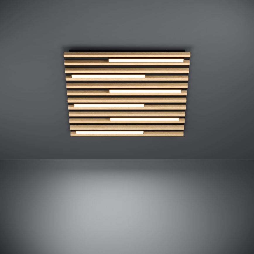 Eglo - Plafonnier à intensité variable 6xLED/8,5W/230V 3000K 57,5x57,5 cm marron