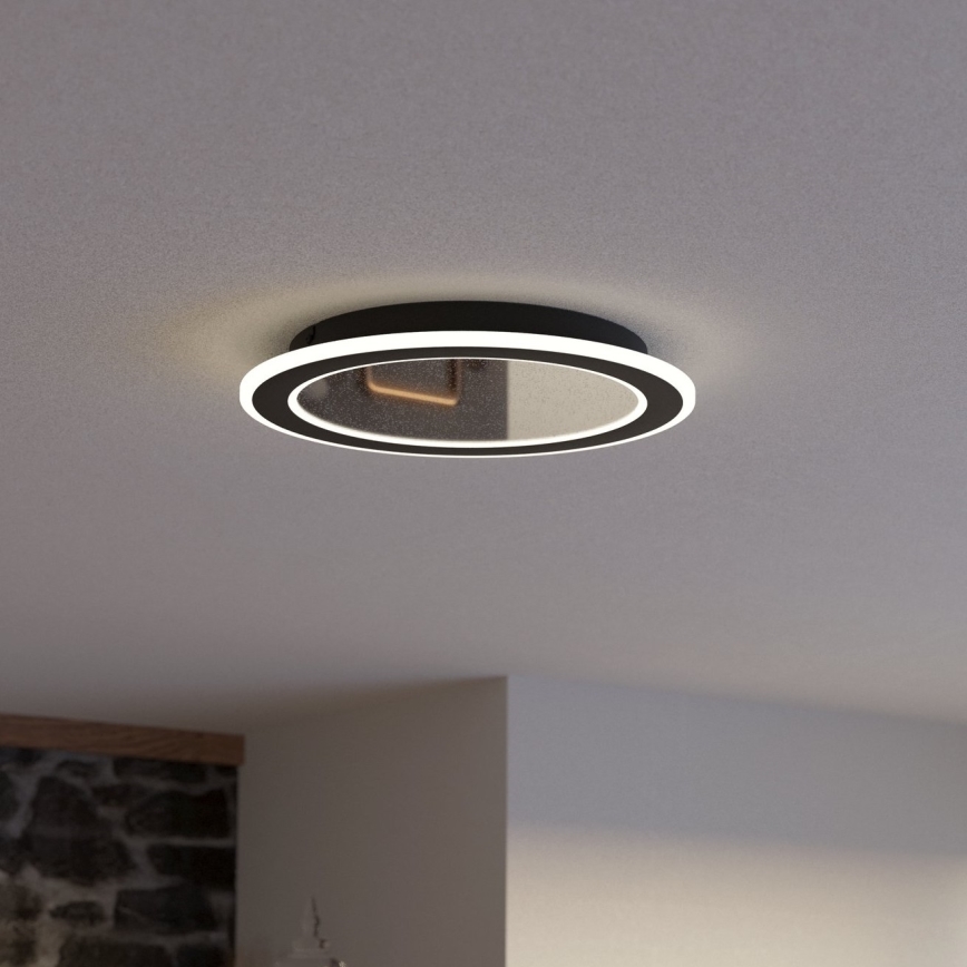 Eglo - Plafonnier à intensité variable LED/20W/230V 2700-6500K noir + télécommande