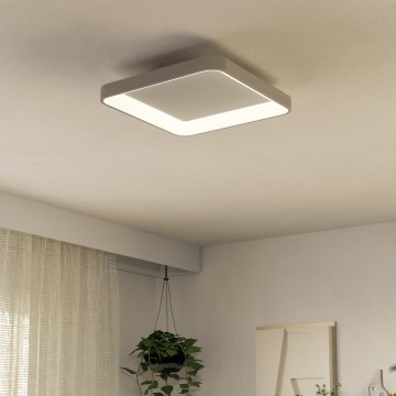 Eglo - Plafonnier à intensité variable LORETELLO LED/12W/230V blanc + télécommande