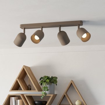Eglo - Plafonnier à spots 4x E14/40W/230V, beige