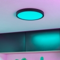 Eglo - Plafonnier de salle de bains LED RGBW dimmable LED/14,3W/230V 2700–6500K Ø 27,8 cm IP44 noir