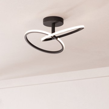 Eglo - Plafonnier LED 12 W, 230 V, 2700/4000/6500 K, noir