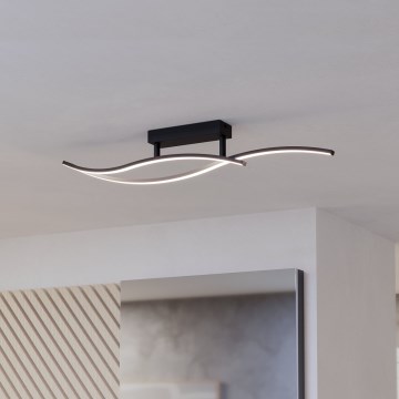 Eglo - Plafonnier LED/12W/230V 4000K noir