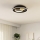 Eglo - Plafonnier LED 14W/230V + LED 8,5W Ø 38 cm noir/doré