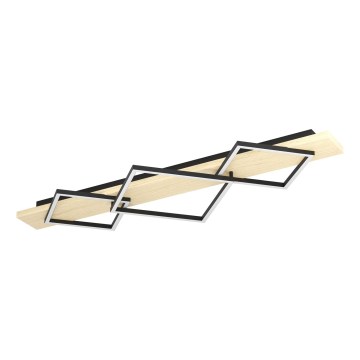 Eglo - Plafonnier LED 2x13W/230V + LED/16W noir/beige