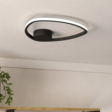 Eglo - Plafonnier LED 9,7 W/230 V, Ø 37,5 cm, noir