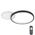 Eglo - Plafonnier LED à intensité variable GAFARES LED/15W/230V noir + Télécommande