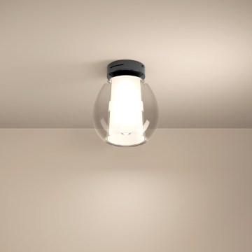 Eglo - Plafonnier LED dimmable LED/5,5W/230V + LED/1,6W 2200-6500K Ø 25 cm chrome noir + télécommande