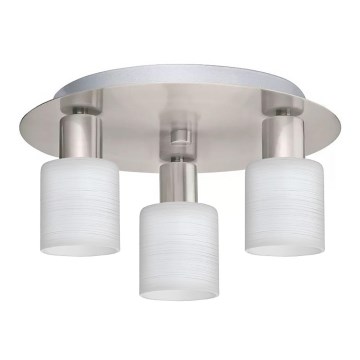 Eglo - Plafonnier LED MY CHOICE 3xE14/4W/230V chrome mat/blanc
