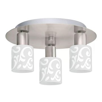 Eglo - Plafonnier LED MY CHOICE 3xE14/4W/230V chrome mat/blanc