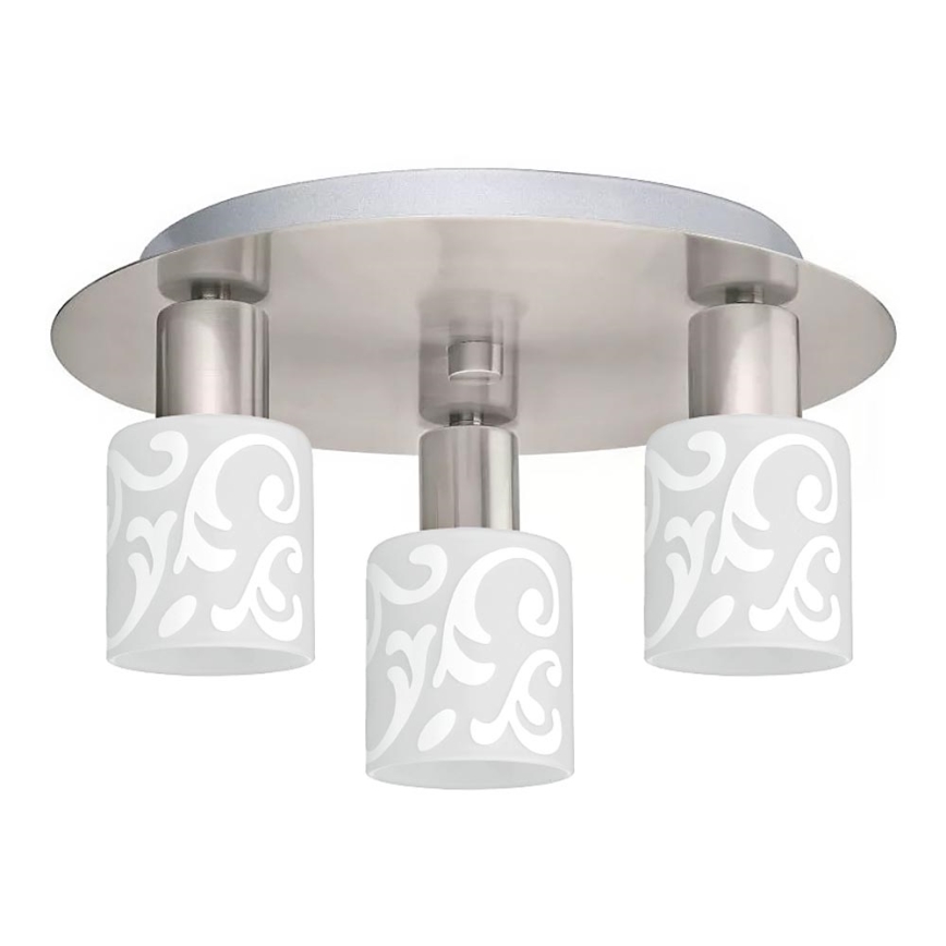 Eglo - Plafonnier LED MY CHOICE 3xE14/4W/230V chrome mat/blanc