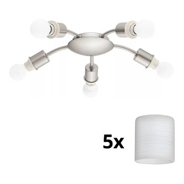 Eglo - Plafonnier LED MY CHOICE 5xE14/4W/230V  chrome mat/blanc