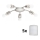 Eglo - Plafonnier LED MY CHOICE 5xE14/4W/230V  chrome mat/blanc