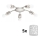 Eglo - Plafonnier LED MY CHOICE 5xE14/4W/230V  chrome mat/blanc