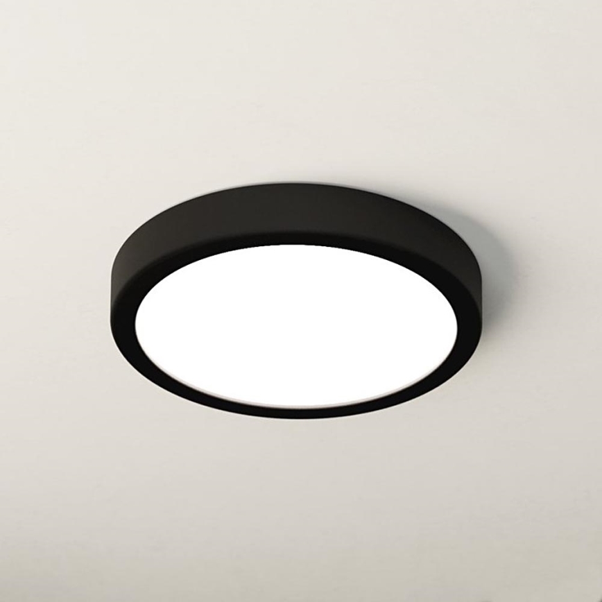 Eglo - Plafonnier LED pour salle de bains 17 W/230 V noir IP44 Ø 21 cm