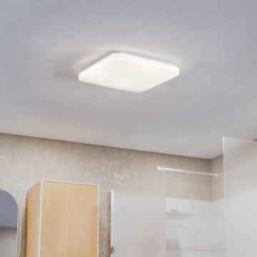Eglo - Plafonnier LED pour salle de bains, 18W/230V, 3000/4000/6000K, 33x33 cm, IP44
