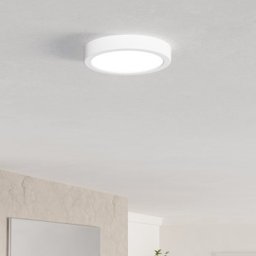 Eglo - Plafonnier LED pour salle de bains, 7,5 W, 230 V, 2700/4000/6500 K, Ø 16,6 cm, IP44, blanc