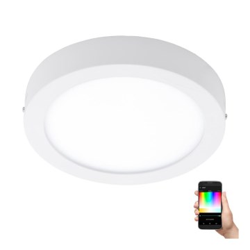 Eglo - Plafonnier LED RGBW à intensité variable FUEVA-C LED/15,6W/230V Bluetooth