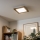 Eglo - Plafonnier LED RGBW dimmable en saillie SALOBRENA-C WOOD LED/16W/230V 2700-6500K 34x34 cm brun + télécommande