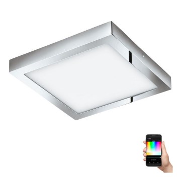 Eglo - Plafonnier LED RGBW dimmable FUEVA-C LED/21W/230V Bluetooth IP44 30x30 cm