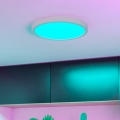 Eglo - Plafonnier LED RGBW dimmable pour salle de bains LED/14,3 W/230 V 2700–6500 K Ø 27,8 cm IP44 blanc