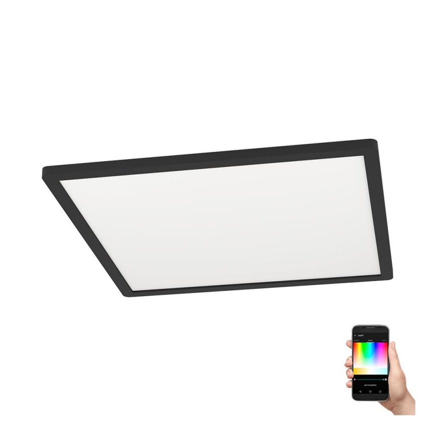 Eglo - Plafonnier LED RVBW à intensité variable LED/16,5W/230V noir ZigBee