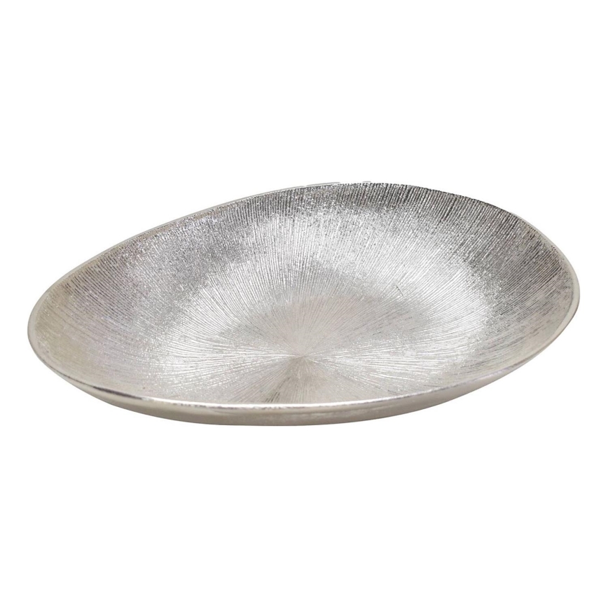 Eglo - Plateau décoratif 24,5x34,5 cm argent