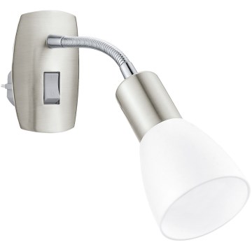 Eglo - Plug-in-wandlamp 1xE14/5W/230V, mat chroom