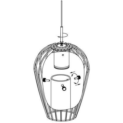 Eglo - Vervangingsglas voor kroonluchter en tafellamp VENCINO wit
