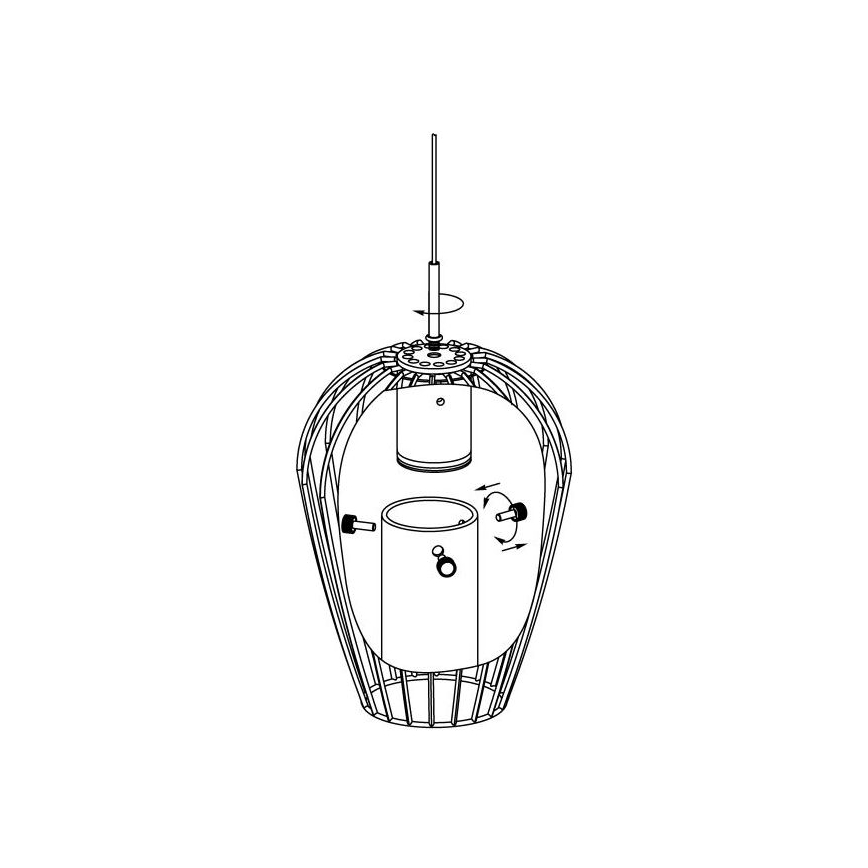 Eglo - Vervangingsglas voor kroonluchter en tafellamp VENCINO wit