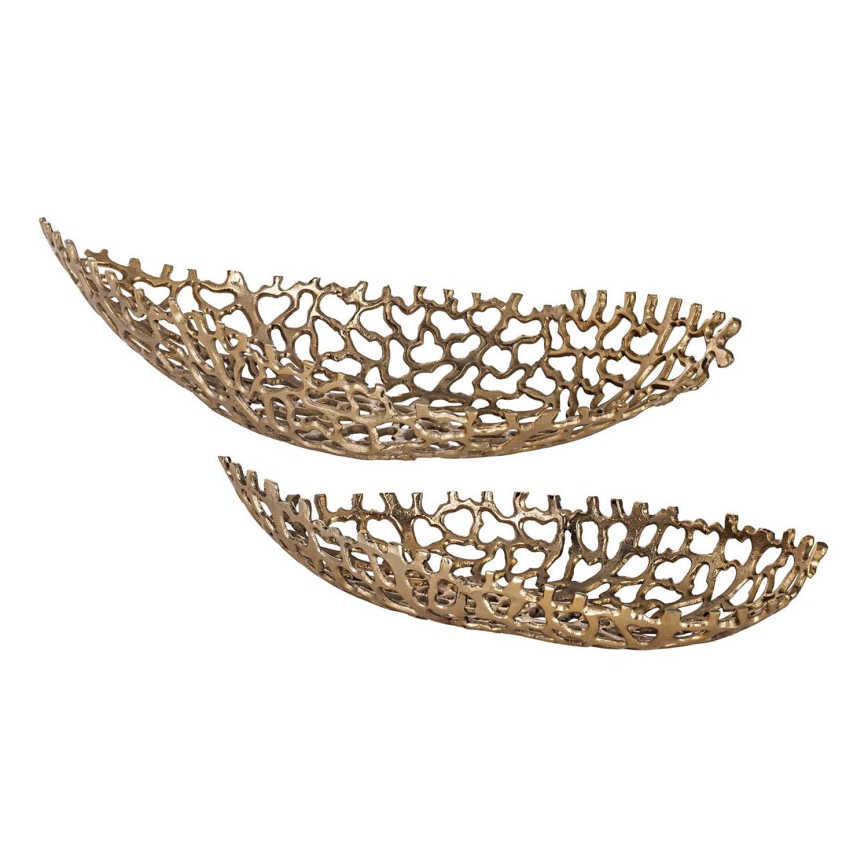 Eglo - SET 2x Decoratief dienblad 44/61 cm goud