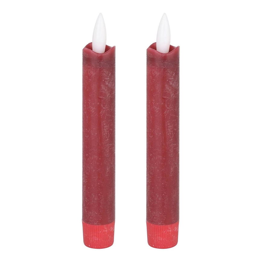 Eglo - SET 2x LED Candle LED/1xAAA 15 cm rood