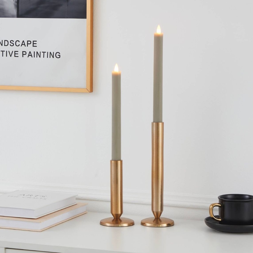 Eglo - SET 2x LED Candle LED/1xAAA 24,5 cm beige