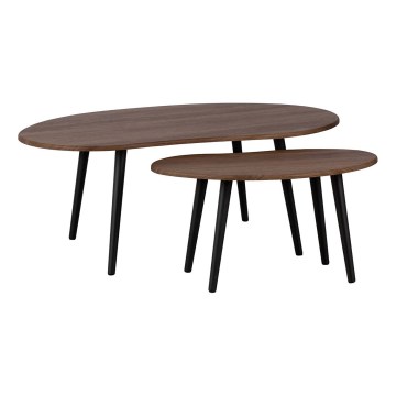 Eglo - SET 2x  Zijtafel bruin