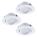 Eglo - SET 3x Dimbare LED hangende plafond verlichting PINEDA 1xLED/5,5W/230V