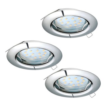 Eglo - SET 3x LED Inbouwlamp PENETO 3xGU10-LED/3W/230V