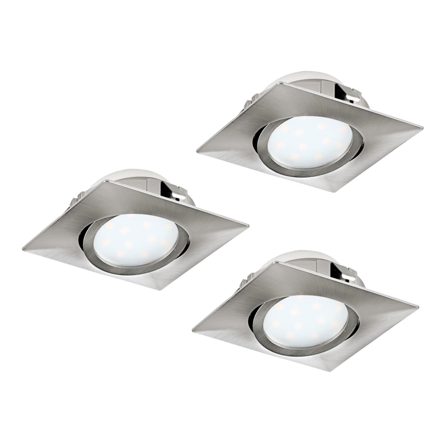 Eglo - SET 3x LED Inbouwlamp PINEDA 1xLED/4,9W/230V