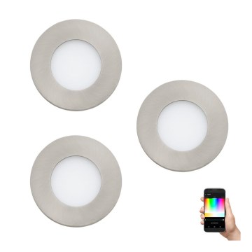 Eglo - SET 3x LED RGB Dimbare hangende plafondverlichting FUEVA-C 1xLED/3W/230V