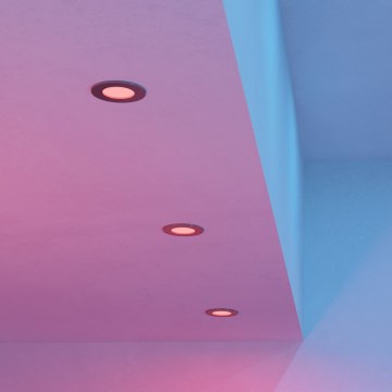 Eglo - SET 3x LED RGBW dimbare inbouwspots voor badkamer LED/2,8W/230V 2700-6500K Ø 8,8 cm IP44 mat chroom