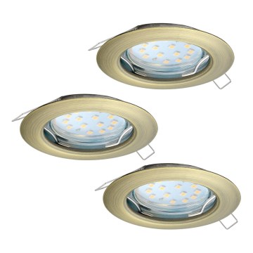 Eglo - SET 3x Spot LED encastrable PENETO 3xGU10-LED/3W/230V