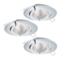 Eglo - SET 3x Spot LED encastrable TEDO 3xGU10-LED/5W/230V