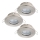 Eglo - SET 3xLED Badkamer inbouwverlichting 1xGU10/4W/230V IP44 mat chroom