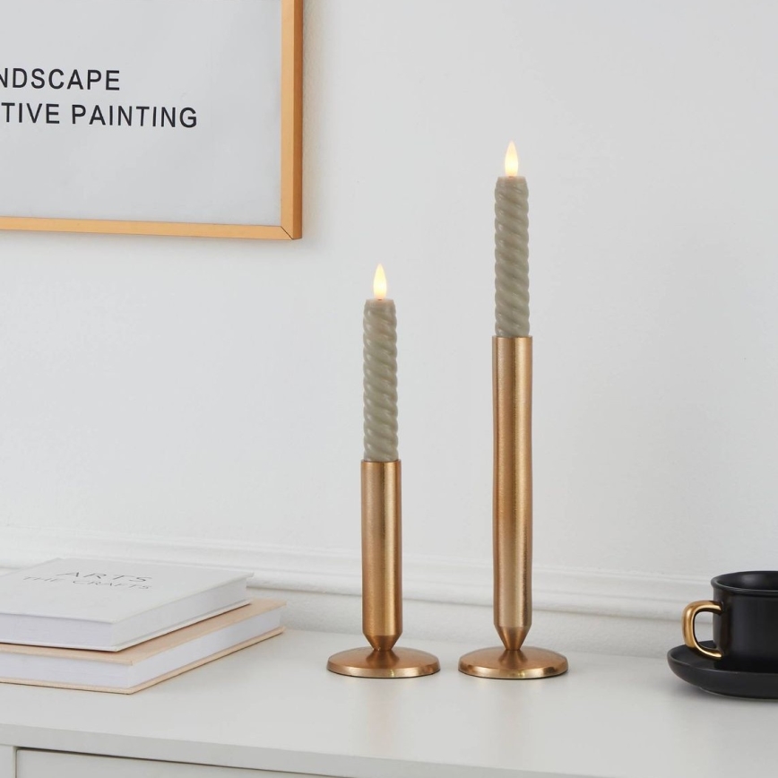 Eglo - SET van 2x LED-kaars LED/1xAAA 15 cm beige