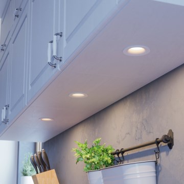 Eglo - SET van 3 dimbare LED-inbouwspots LED/4,8W/230V Ø 8,8 cm wit