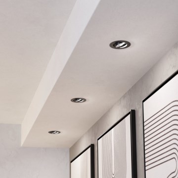 Eglo - Set van 3 dimbare LED-inbouwspots LED/6,4W/230V Ø 8,8 cm zwart